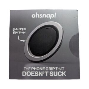Nn6-N OhSnap Snap 4 Magnetic UltraThin Phone Grip & Stand w/ Magsafe - Gunmetal